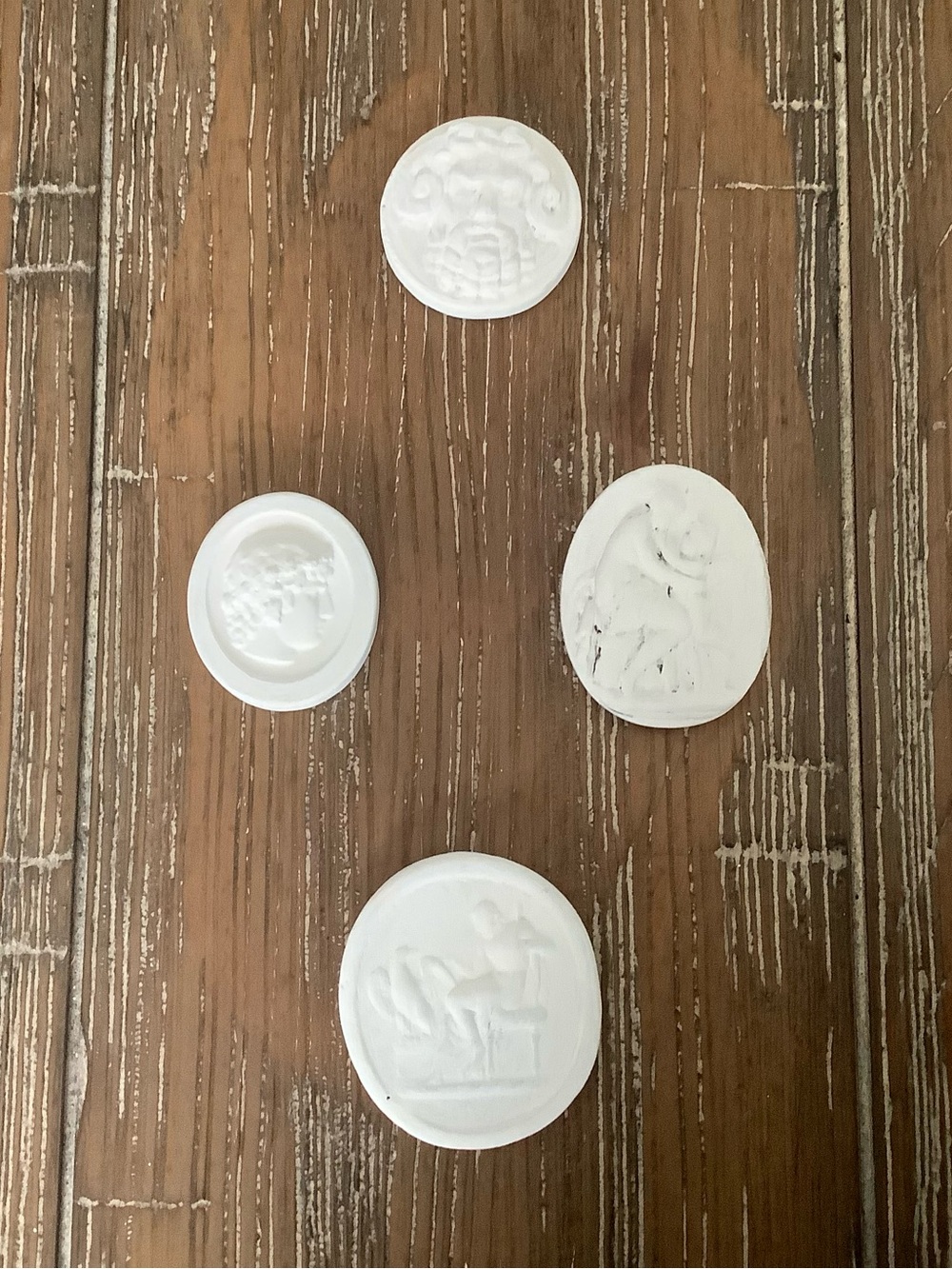 Set of 4 Plaster Grand Tour Intaglios